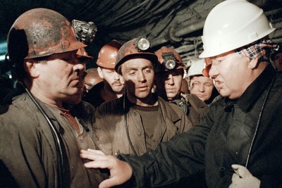 Встреча Б.Ельцина с шахтерами